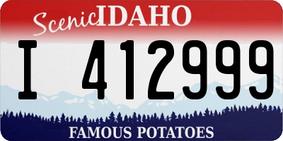 ID license plate I412999