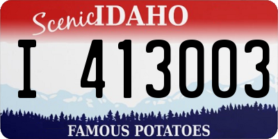 ID license plate I413003