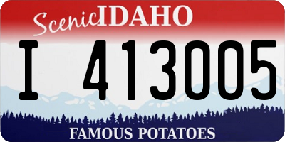 ID license plate I413005