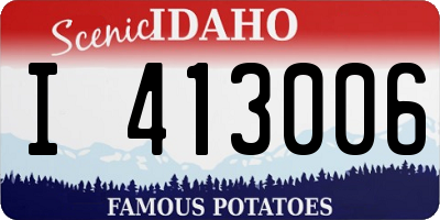 ID license plate I413006