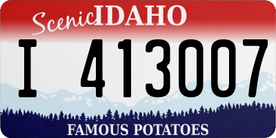 ID license plate I413007
