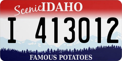 ID license plate I413012