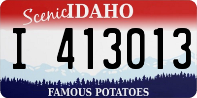 ID license plate I413013