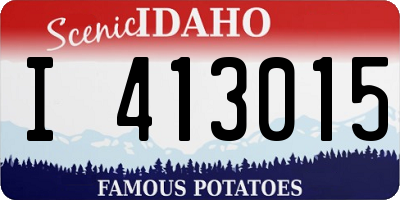 ID license plate I413015