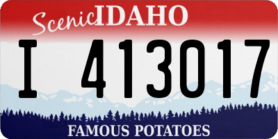 ID license plate I413017