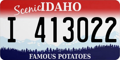 ID license plate I413022