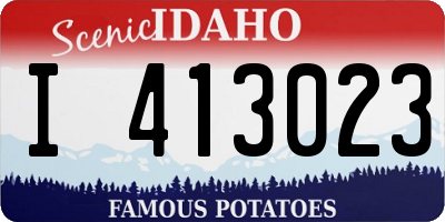 ID license plate I413023