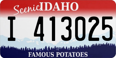 ID license plate I413025