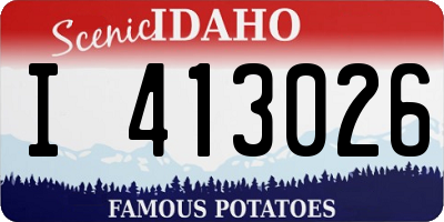 ID license plate I413026