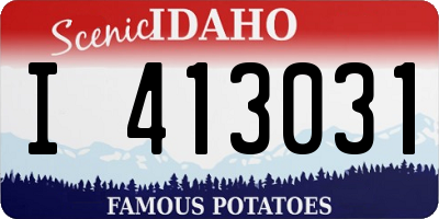 ID license plate I413031