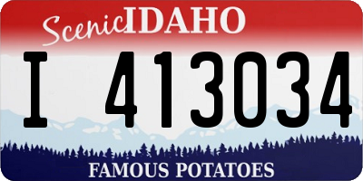 ID license plate I413034