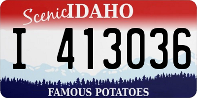 ID license plate I413036
