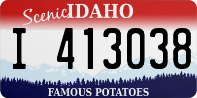 ID license plate I413038
