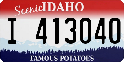 ID license plate I413040