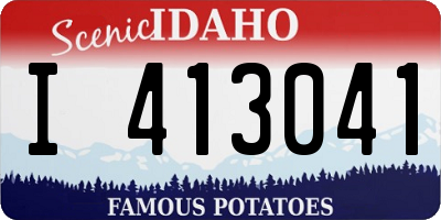 ID license plate I413041