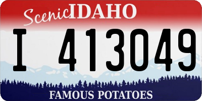 ID license plate I413049