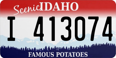 ID license plate I413074