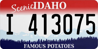 ID license plate I413075