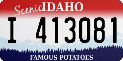 ID license plate I413081