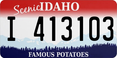 ID license plate I413103