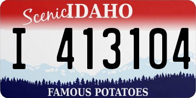 ID license plate I413104