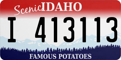 ID license plate I413113