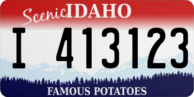 ID license plate I413123