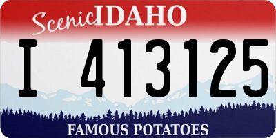 ID license plate I413125