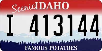 ID license plate I413144
