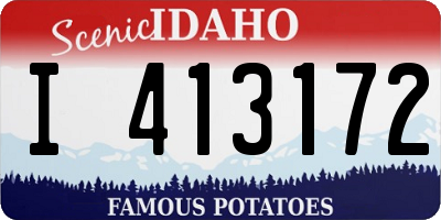 ID license plate I413172