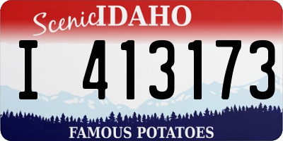 ID license plate I413173