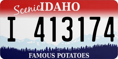 ID license plate I413174