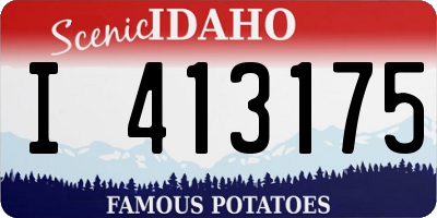 ID license plate I413175