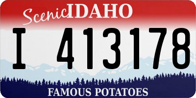 ID license plate I413178