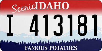 ID license plate I413181