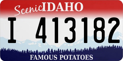 ID license plate I413182
