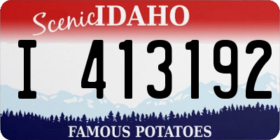 ID license plate I413192