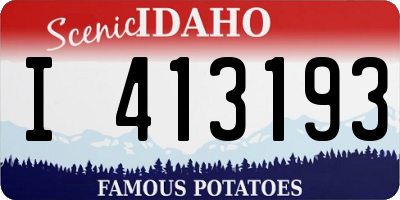 ID license plate I413193