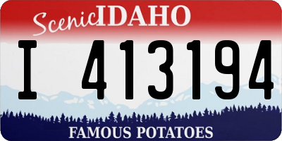 ID license plate I413194