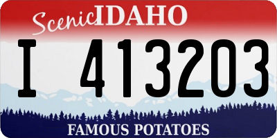 ID license plate I413203