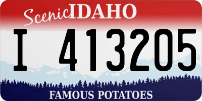 ID license plate I413205