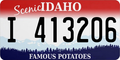 ID license plate I413206
