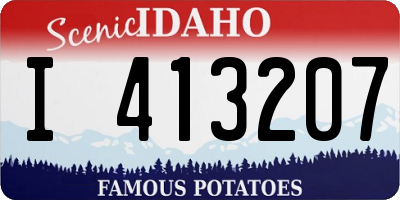 ID license plate I413207