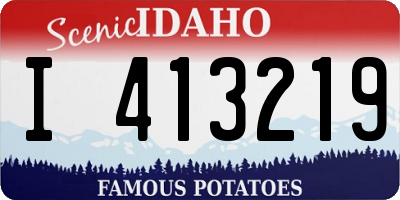 ID license plate I413219