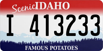 ID license plate I413233