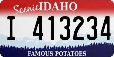 ID license plate I413234