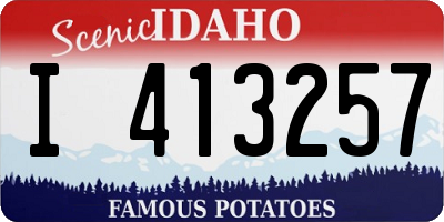 ID license plate I413257