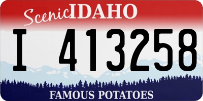 ID license plate I413258