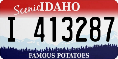 ID license plate I413287