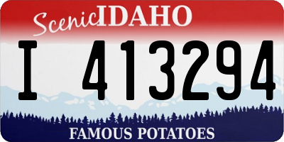 ID license plate I413294